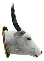 Decoração De Parede Cabeça De Boi Nelore Empalhada Country